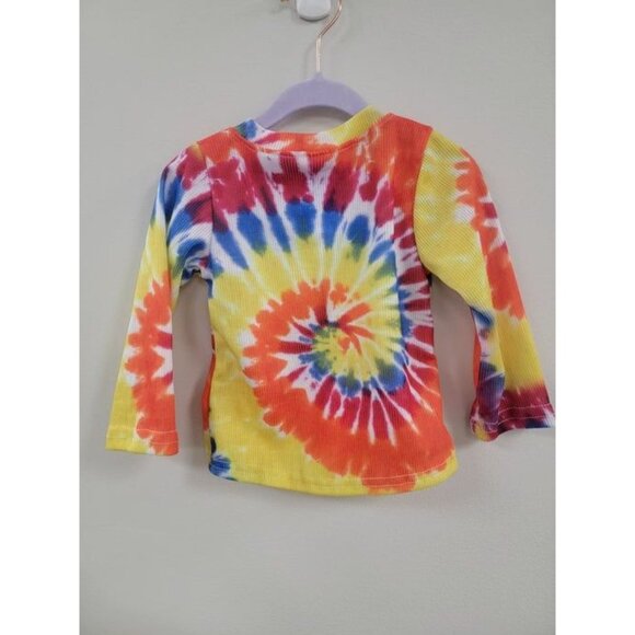 Tie-Dye Long Sleeve Toddler Shirt With Buttons - Picture 2 of 2